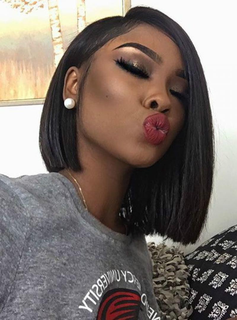 Blunt Cut Bob Hairstyle African American