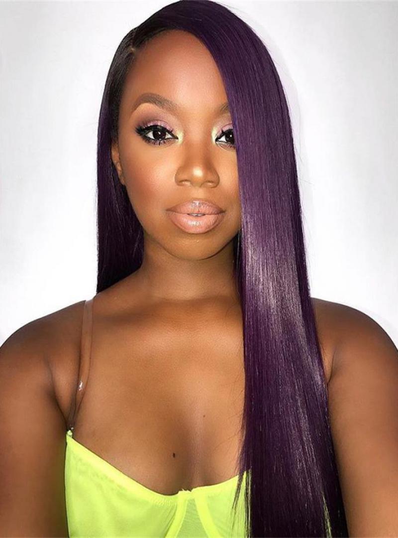 purple wig frontal