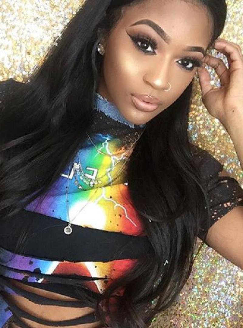 Kylie Jenner Inspired Black Long Straight Full Lace Wig Kj012
