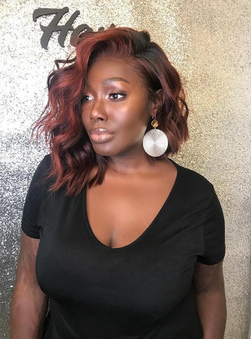 asymmetrical bob lace wig