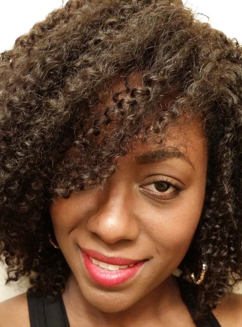 Stock Brandy Norwood Curly Human Hair Full Lace Wig Curly Cst002